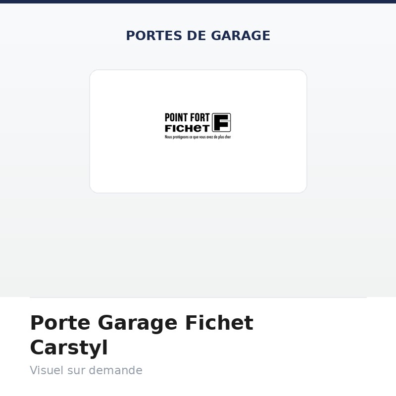Porte Garage Fichet Carstyl