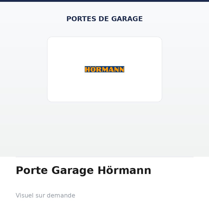Porte Garage Hörmann